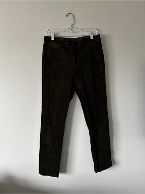 Bonobos Men's Deep Olive Corduroy Pants - Classic Straight Fit